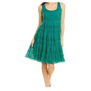 Max Studio Green A-line Tank Midi Dress Sz S
